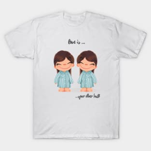 Love is lgbt day pride, love is love, valentines couple clothes, valentines gift for her T-Shirt